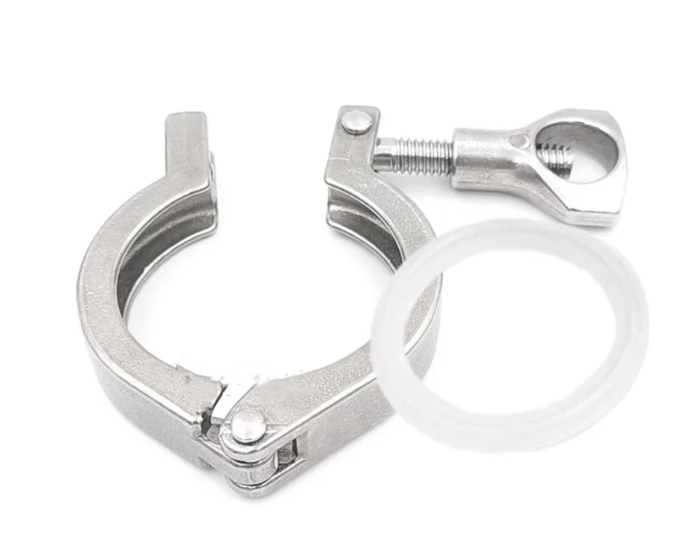 6" OD167mm Sanitary Stainless Steel Tri-Clamp Sanitary Clamp with Wing Nut for Ferrule with 6inch (154mm) Silicone Gasket