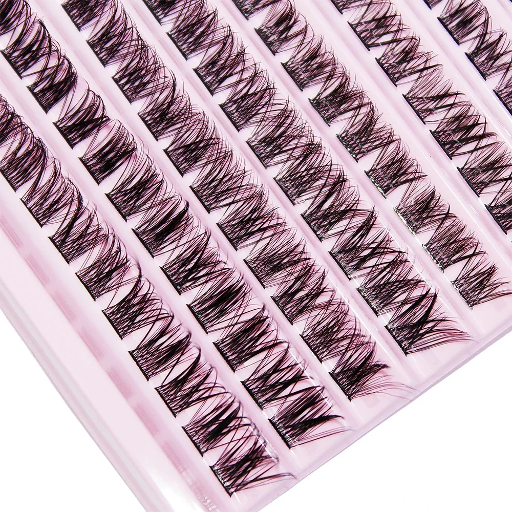 120pcs Lash Clusters 8-16mm Wispy Individual Lashes Extensions Natural Look D Curl Fluffy