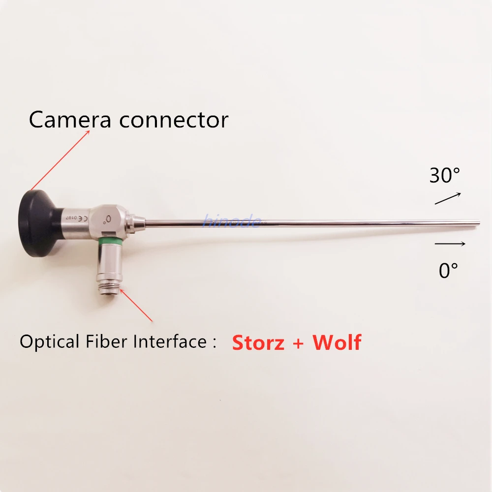 HD Medical Surgical Φ2.7mm Φ4mm 175mm 0 30 degree Endoscope and Sheath Obturator Trocar Elbow Knee Arthroscope Arthroscopy Exam