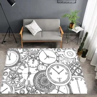 Time travel Room Mats Cheaper Anti-slip Modern Living Room Balcony Printed Welcome Rug 2