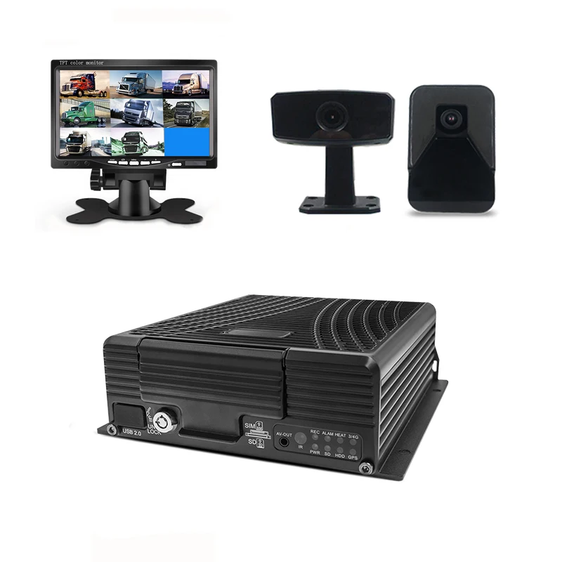 AI 4채널 AHD VGA MDVR 시스템 1080P MDVR GPS 4G WiFi HDD/SSD 최대 2TB 저장용량 트럭 및 버스용 MDVR