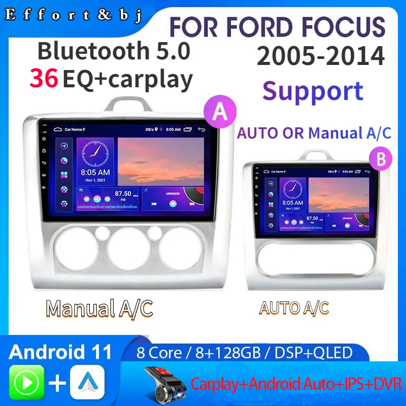 

Android 11 Car GPS Navigation For FORD FOCUS/MONDEO/S-MAX/CONNECT 2006-2014 AUTO A/C Car GPS Radio With Bluetooth Wifi