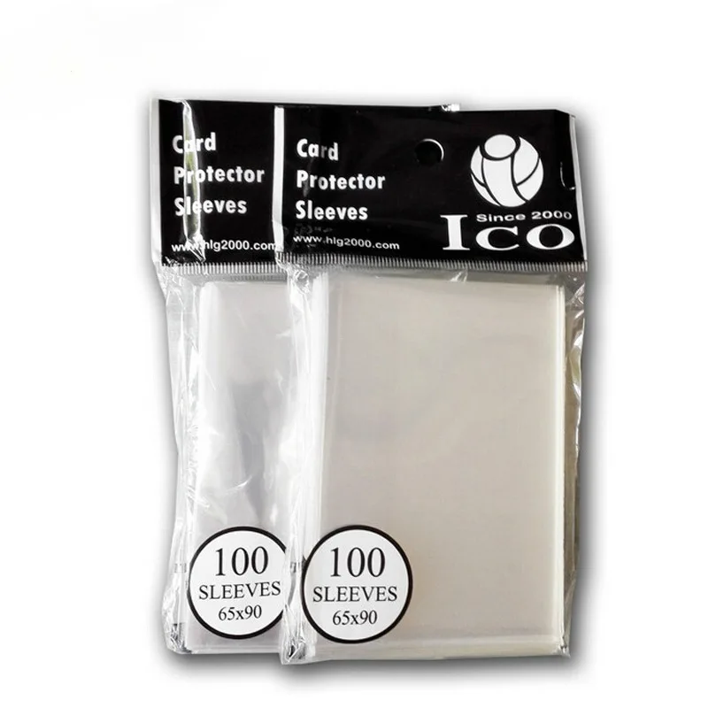 100 개/묶음 65*90mm 카드 지갑 카드 보호 덮개 매직 더 개더링용 덮개 MTG 카드용 TCG 보드게임 카드 지갑 GYH