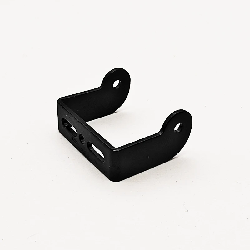 Support de montage caméra micro FPV 19x19mm pour drone RC, emballé dans un sachet anti-statique, avec deux pièces visibles.