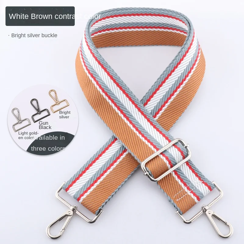 Strap 5cm Contrast Color Color Strap Shoulder Handbag Messenger Bag Leather Belt Adjustable and Replaceable DIY Accessories