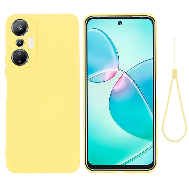

Soft silicone Back Case Shockproof Colorful Cover with Strap For Infinix Hot 12 Pro Hot 20/20i/20s/20 Play/Zero 20