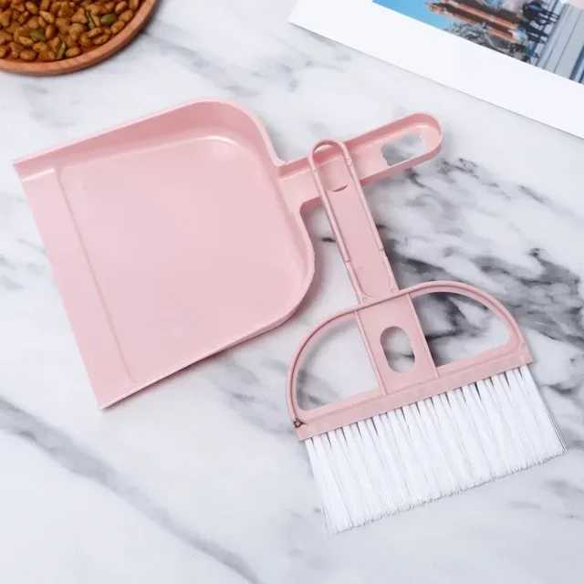 1pcs Cat, hamster, small broom set, pet professional cleaning tools, rabbit bedpan, guinea pig toilet, broom accessories 5