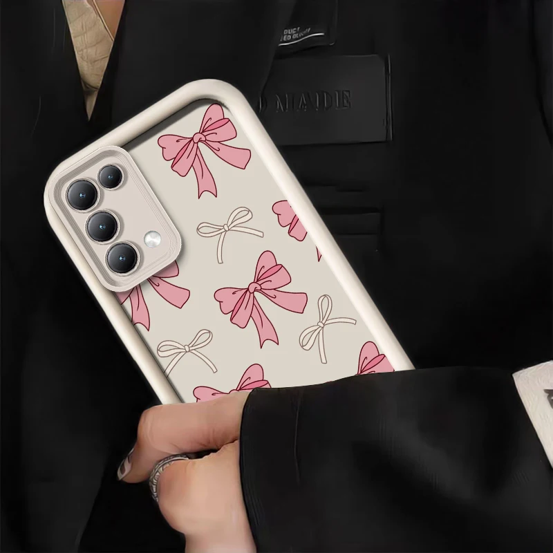 Lovely Pink Bow Knot Shockproof Soft Silicone Phone Case