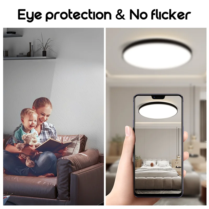 LED Ceiling Light Ultra Thin Led Ceiling Lamps LED Square Round Panel Lamp 72W 50W For Living Room Bedroom