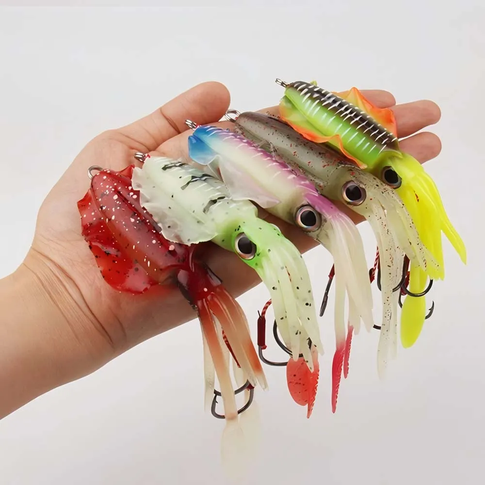 Zukibo Soft Squid Jig Lure 7g 20g 60g Světelný UV trollingový wobbler na slanou vodu - Image 6