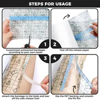 5m Waterproof Protective Tattoo Healing Film For Aftercare Bandage Transparent Skin Repair Wrap Roll 2