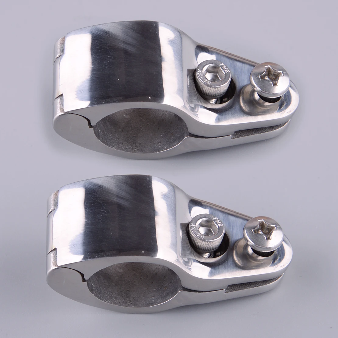 

2Pcs 1" 25mm Boat Yacht Bimini Top Fitting Hinged Jaw Slide Marine Hardware Silver Stainless Steel