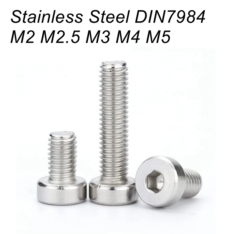 DIN7984M2M25M3M4M5StainlessSteelHexSocketThinHeadCapScrew
