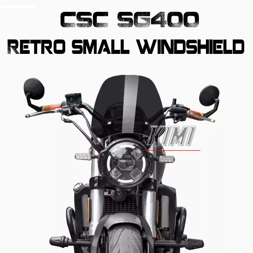 Motorcycle Modified Front Windshield Retro Competitive Windshield Non-Destructive Installation Small Windshield FOR CSC SG400