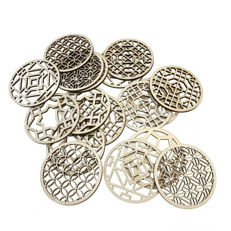 20PCS 미니 나무 창 DIY 공예 모델 장면 소품 및 미니 하우스 장 미완성 작은 창틀