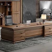 L Shape Asthetic Designer Table Luxury Manager Asthetic Modern Executive Desk Drawers Conference Mesa Para Computador Furniture