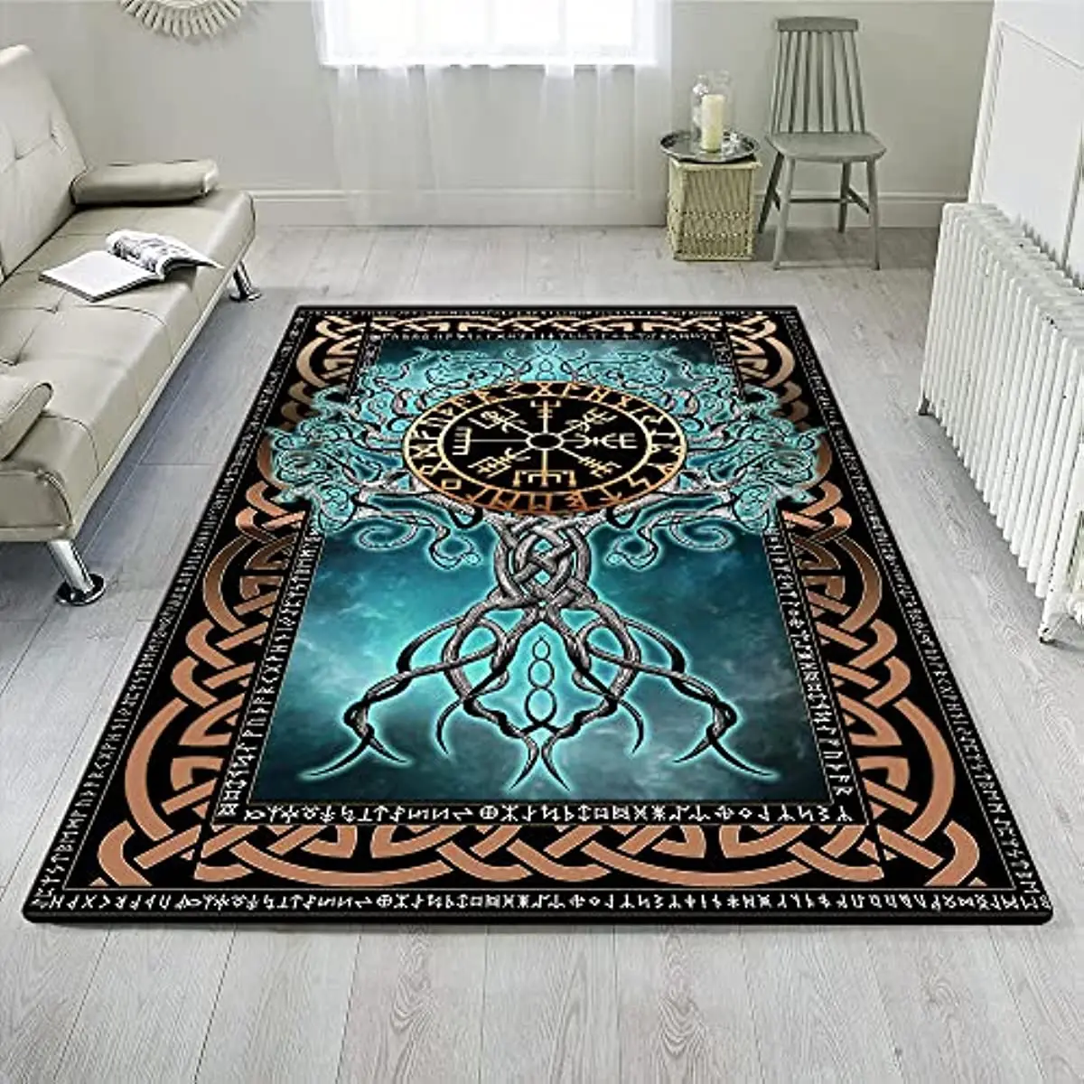 Nordic Vikings Tree of Life Norse Carpet for Living Room Home Decorations Sofa Table Large Area Rugs for Bedroom Floor Mat Tapis 4