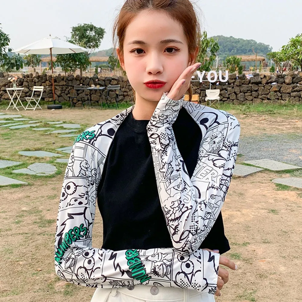 

Women Arm Cover Summer Chiffon Shawl Driving Sleeves Sun Protection Shawl Wrap Scarf Beach Cuff Shoulder Raglan Sleeves