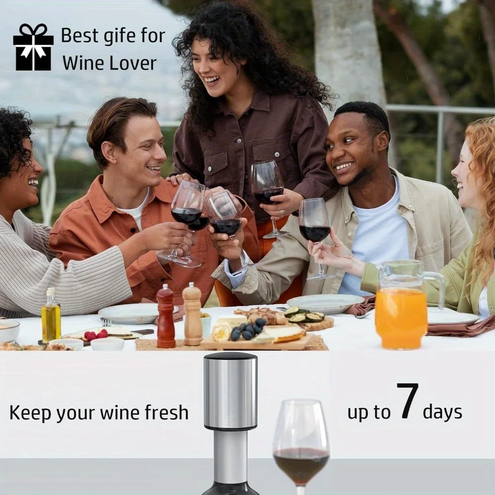 2pcs Wine Stopper, Stainless Steel Wine Bottle Stopper Durable and Portable Keep Freshing for Red and Champagne