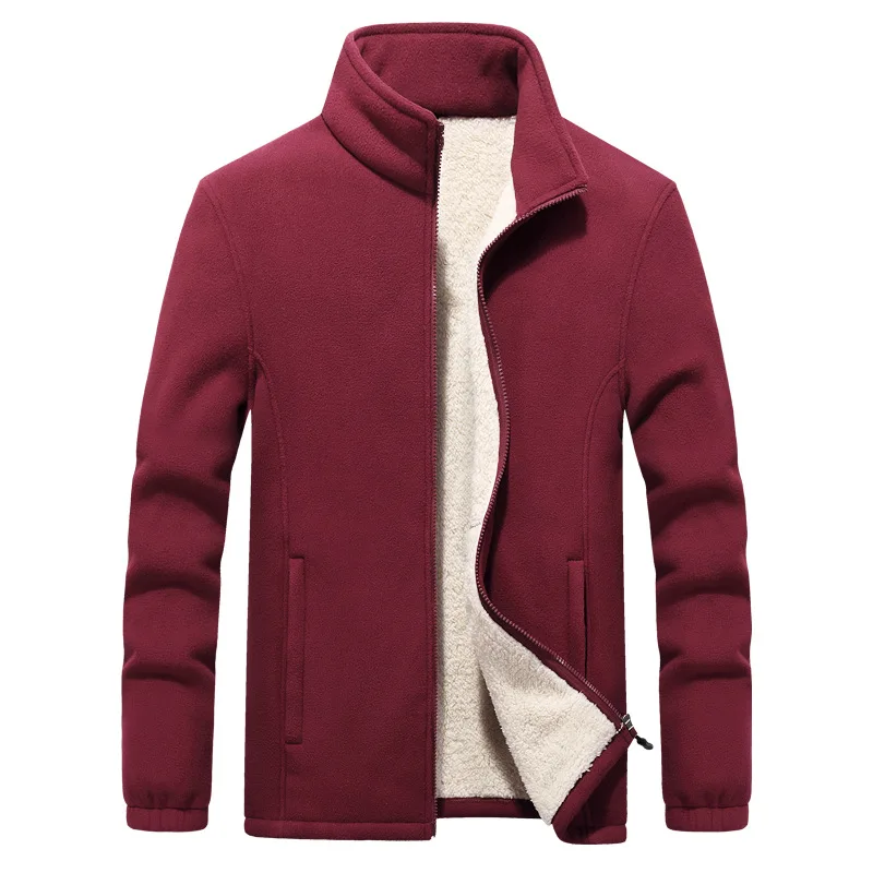 

2023 Men Windbreaker Thick Fleece Jackets Outwear Sportswear 7Xl 8Xl 9Xl Wool Liner Hoody Warm Hoodies Thermal Coat Sweatshirts