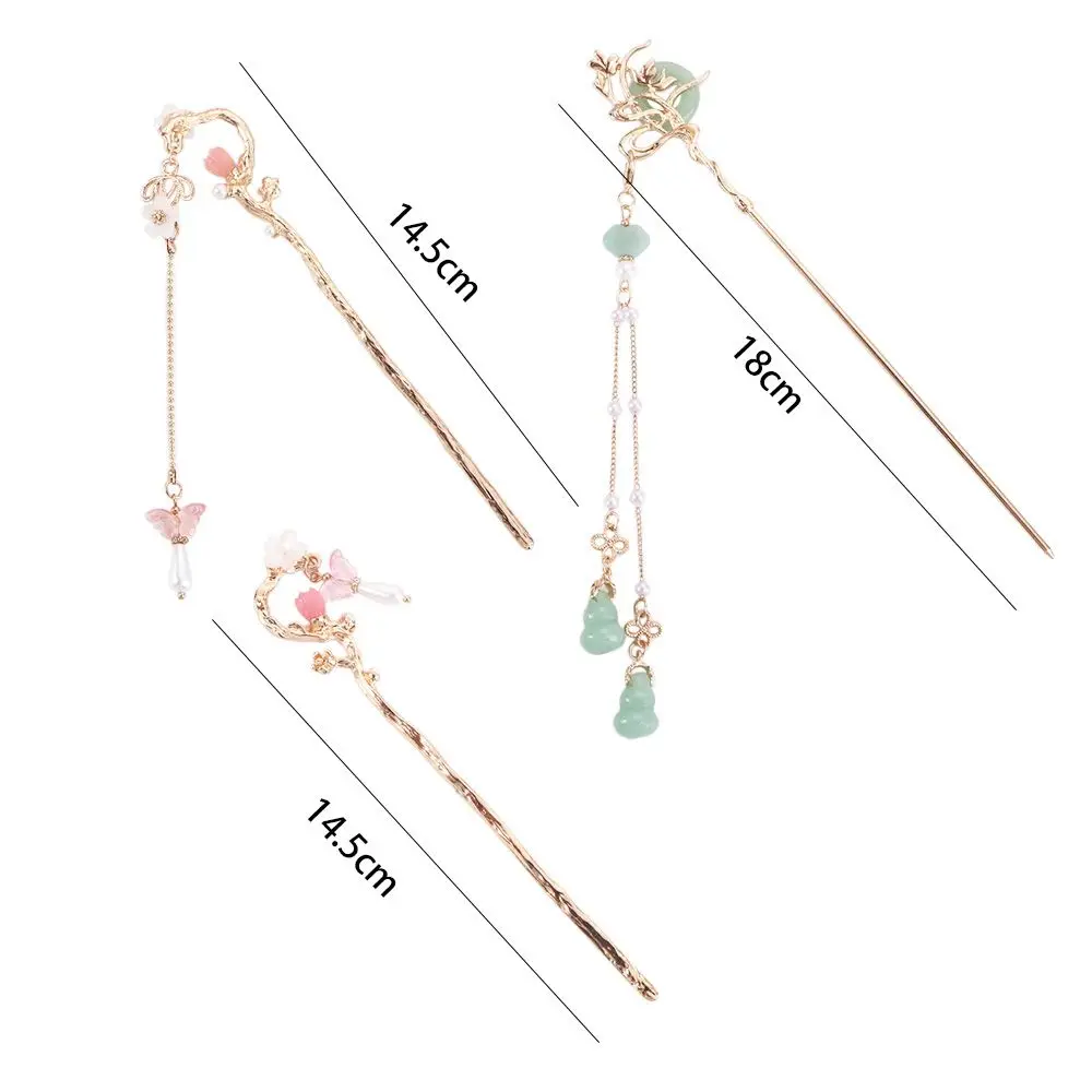 Description Picture 3 of itemHeadwear Retro Tassel Pearl Bridal Temperament Women Hair Sticks Hair Clip Korean Hanfu Hairpins Chinese Hair Fork
