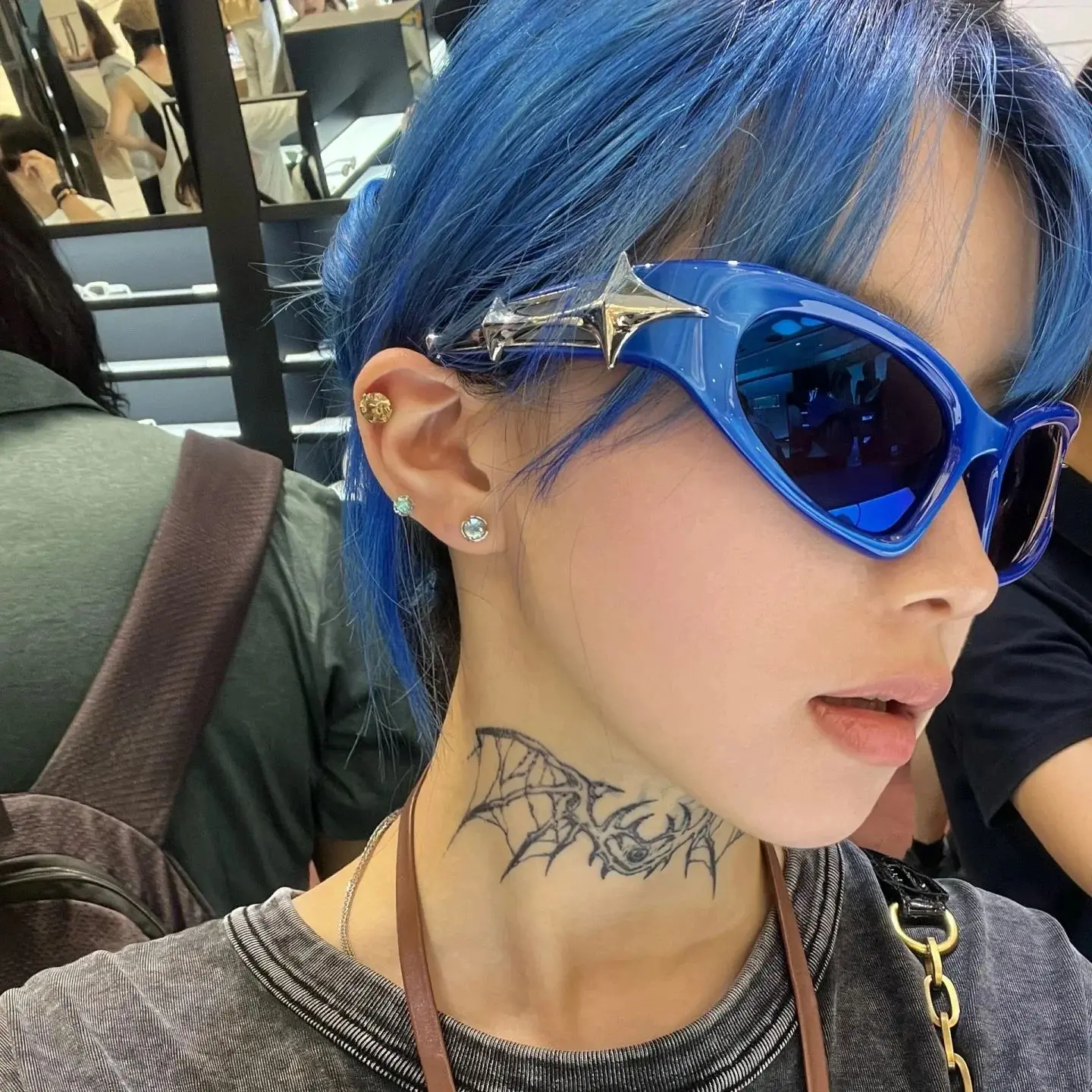 Lunettes de sport punk Y2K anti-lumière - Style vintage luxe UV400 unisexe pour pêche