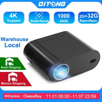 DITONG Full HD 1080P Projector 5G LED 4K Auto Keystone Video Proyector Movie Beam Android Projectors Home Theater Cinema Beamer