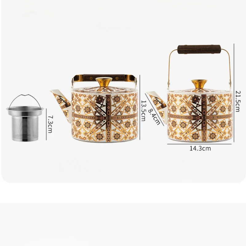 New Roman Pattern Whistle Stainless Steel Kettle Middle Eastern Kitchenware Boutique Mingyin 1.5L Large Capacity Teapot