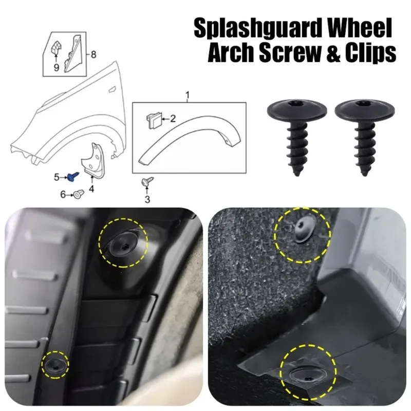 M5*16 Car Self Tapping Screws for Volkswagen B5 Audi Q5 N90974701 Underbody Fenders Wheel Arches Bumper T25 Self Tapping Screw