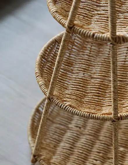 Rattan Imitation Woven Fruit Storage Tray, Dried Fruit Tray, Candy Snack Rack, European-Style, Dry Fruit Bowl, Afternoon Saucer 3