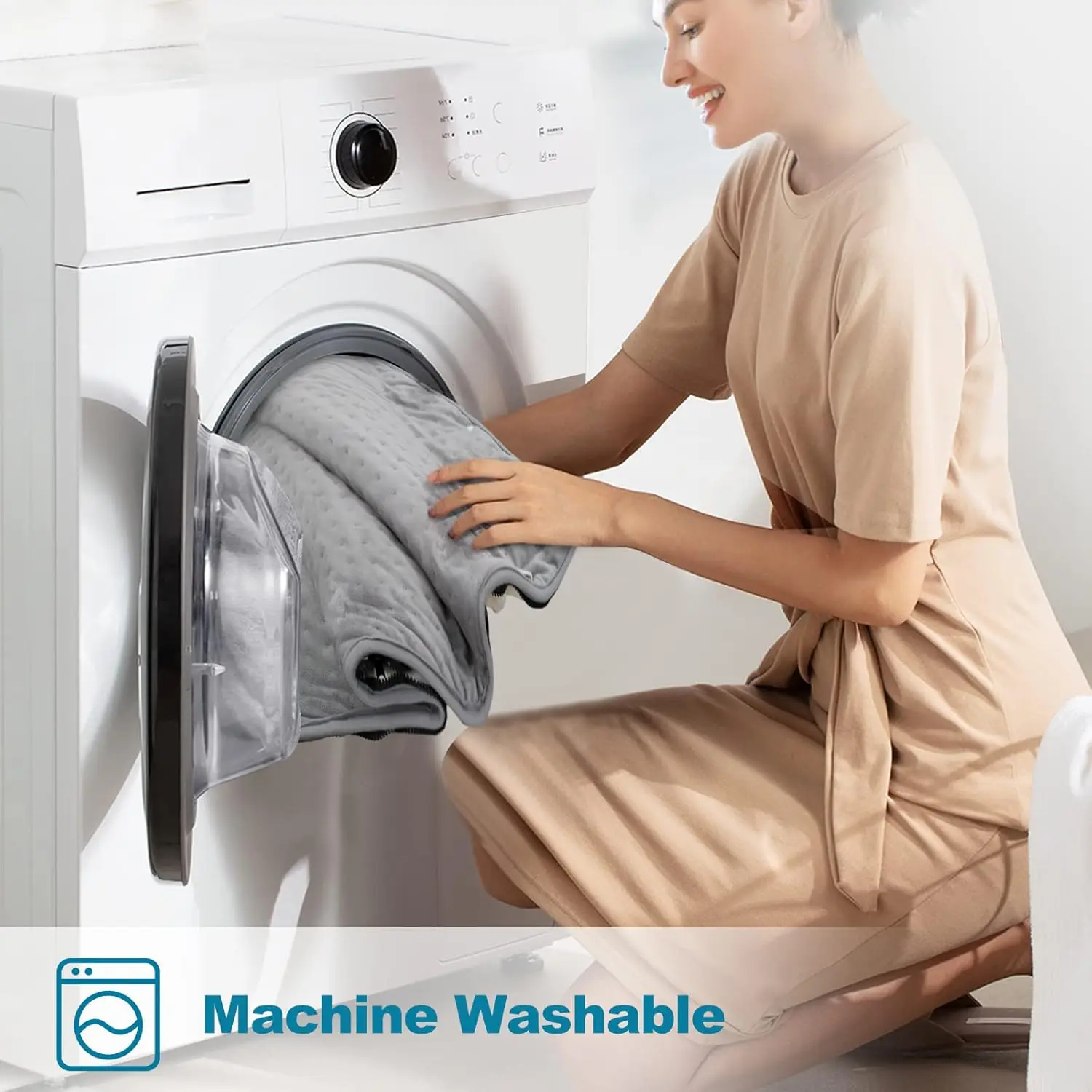 Foot Warmer 2 in 1, Extra Large Soft Electric Heating Pad XXL(21x33") Heating Pad for Back Pain Relief Period Cramps