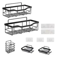 Lot de 5 Étagères Murales Inox Antirouille – Installation Sans Perçage pour Salle de Bain et Cuisine 6