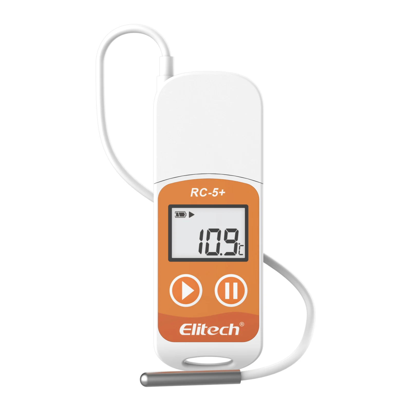 Temperature Data Logger Elitech RC-5+ TE PDF USB Temperature Data Logger Reusable Recorder 32000 Points High Accuracy Extra External Sensor