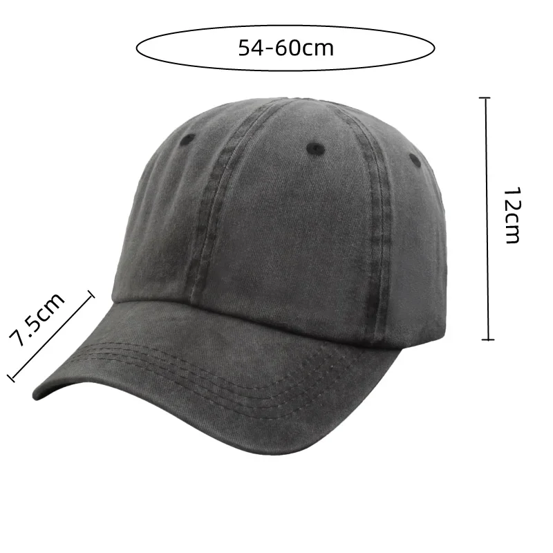 Vintage Washed Cotton Baseball Cap Sun protection all-match Hats fashionable outdoor sports Cycling fishing stylish peaked cap baseball hat
