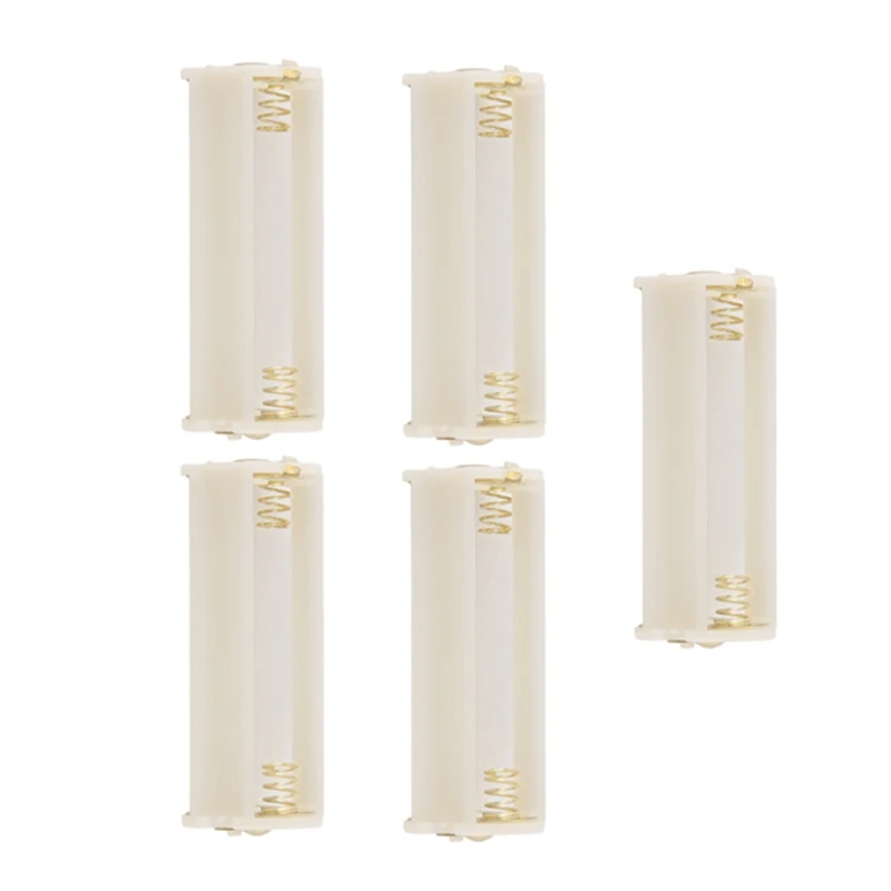 【구매자의 선호도】5개 라운드 3x 1.5V AAA 배터리 홀더 케이스 박스 컨테이너 화이트