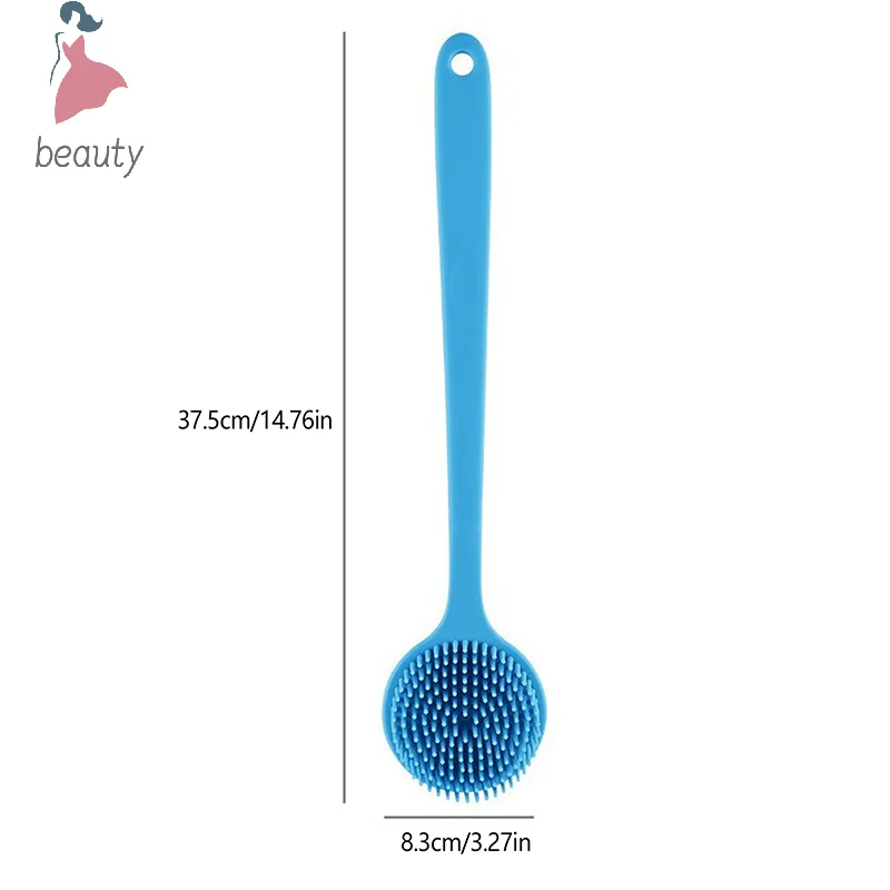 Silicone Back Scrubber Long Handle Body Scrubber Light&Easy-to-Hold Shower Brush For Skin Cleaning&Exfoliating With A Free Hook exfoliating shower brush shower scrubber exfoliating scrubber exfoliating shower scrubber exfoliating bath brush