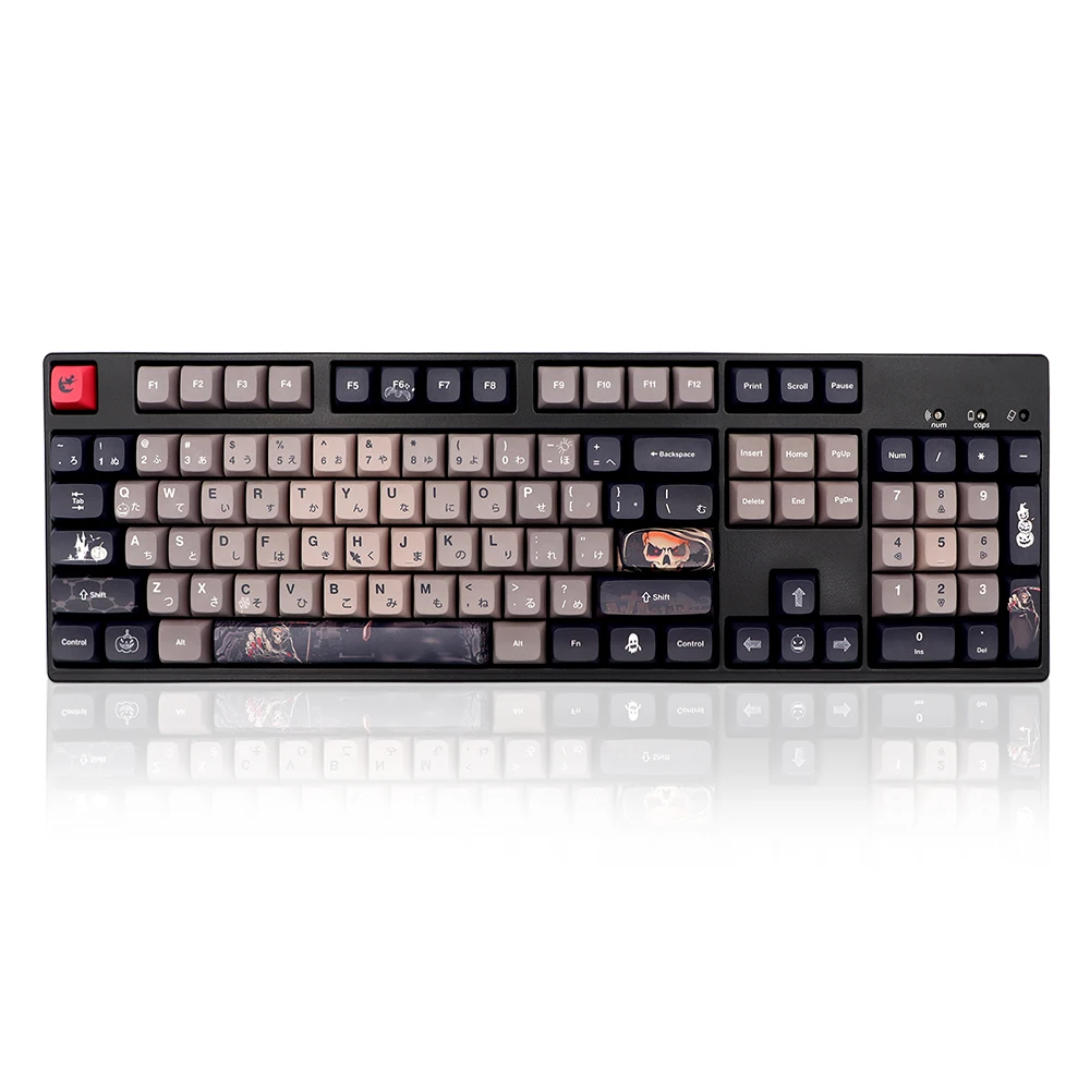 Teclas de Halloween Keycaps Anime Xda Perfil Pbt Tintura Sublimação Teclado Mecânico para mx Switch 61 64 68 84 87 980 104 137