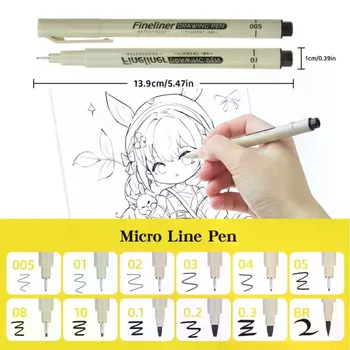 Set di 12 Pennarelli per Disegno, Penne per Lettering Manga, Pennarelli per Schizzi Artistici, Forniture Scolastiche, Cancelleria, Regali