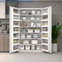 ตู้เก็บของในครัว ตู้เก็บของติดประตูตู้เย็น ตู้เก็บขนม ตู้ไซด์บอร์ดขนาดใหญ่ ตู้เหล็กติดผนัง ตู้สูง 4