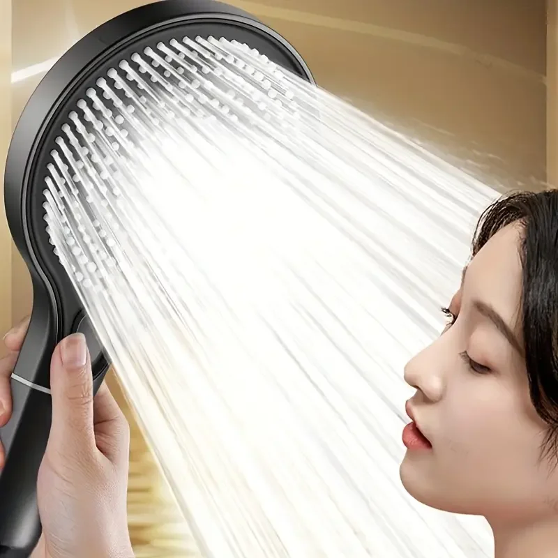 15cm Round Love Flower Showerhead: High-Pressure Spray Head with Super Absorbent Bathroom Home Shower Head Set for Large Water