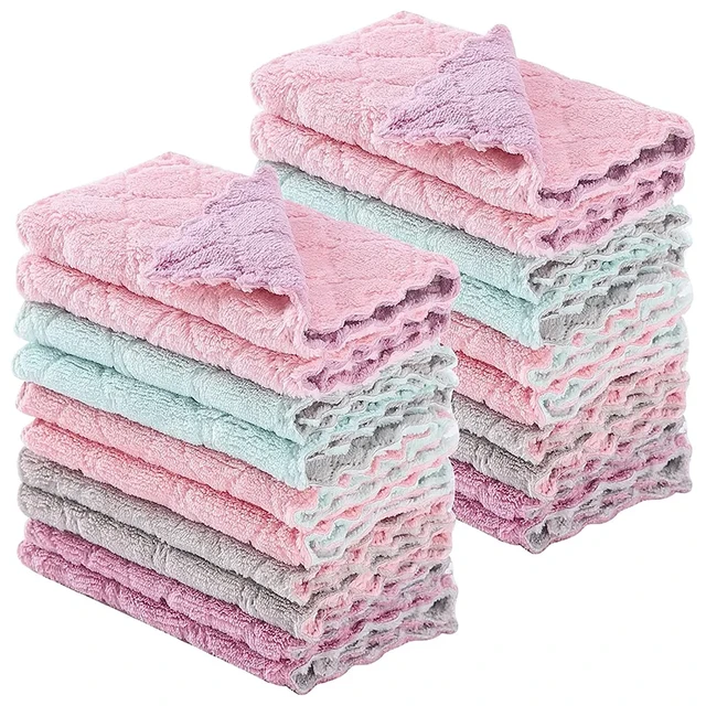 Microfibre Kitchen Towels Dish Quick Drying Cleaning Cloth Dishcloth -  AliExpress