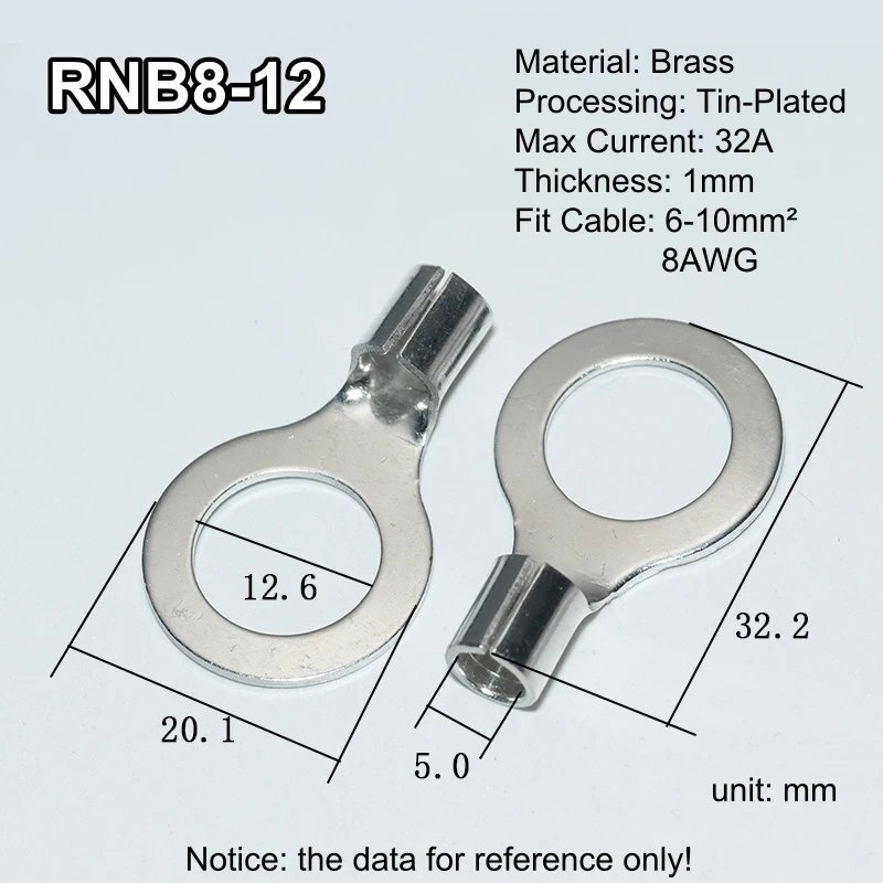 100pcs Brass Ring Terminal Block Connector Set