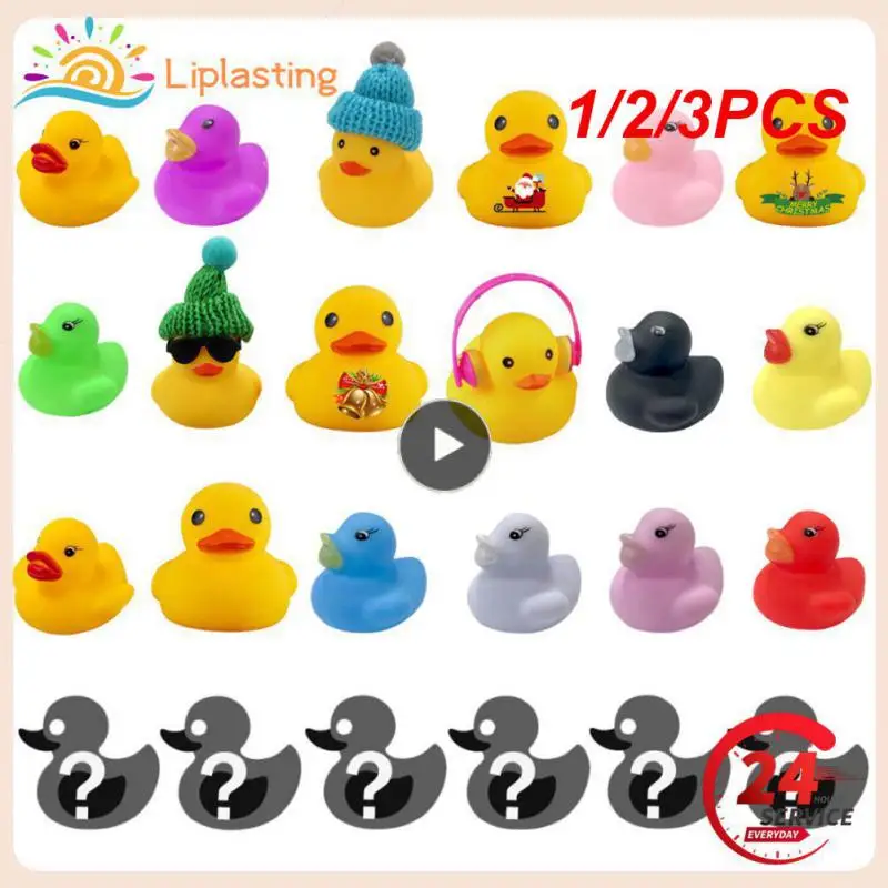 

1/2/3PCS Aquatic Bath Toy Rubber Duck Baby Shower Water Bathing Toys Baby Kids Children Birthday Gift Classic Toy Boys