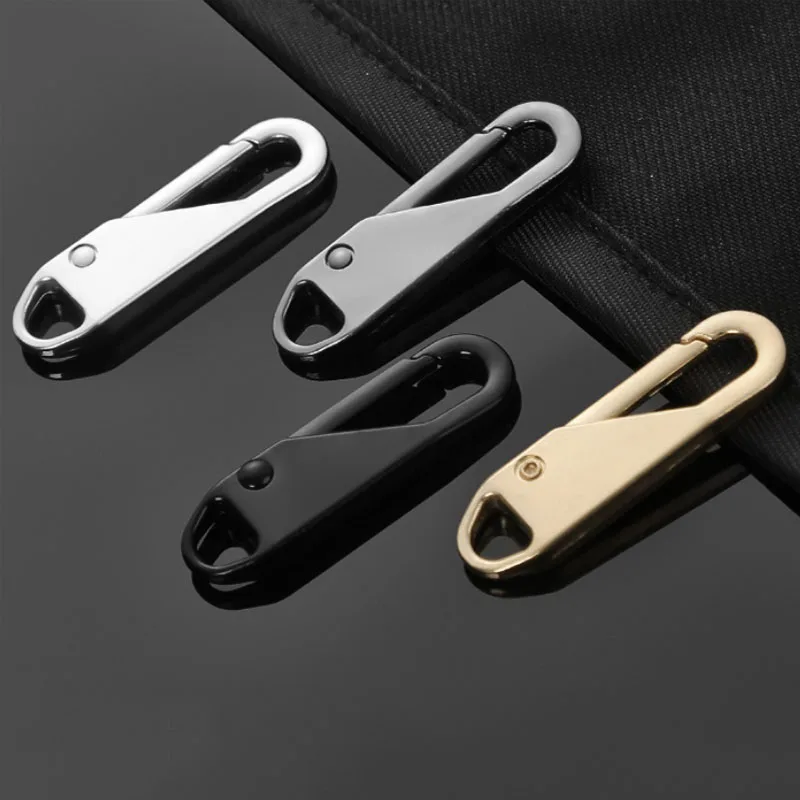 4 Pcs Leather Zipper Pull Tab Replacement Zipper Handle Pullers Tap for  Luggage Backpack Bag HandbagJackets Coats (Black, Brown)