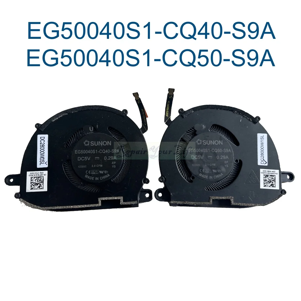 CPU GPU 냉각 팬, 델 XPS 13 플러스 9320 노트북 PC 선풍기 쿨러 0XTRJG 0WRH5K EG50040S1 CQ40 CQ50 S9A XTRJG WRH5K, 신제품