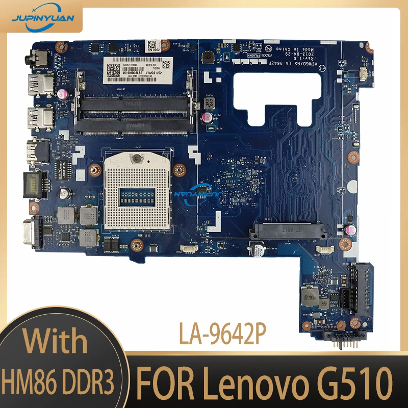 

For Lenovo G510 laptop motherboard without CPU integrated graphics card LA-9642P HM86 DDR3 complete the full test