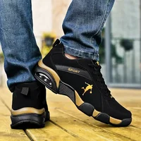 Baskets de course pour hommes en plein air confortable en cuir + maille chaussures de marche hommes Jogging formateursTenis Masculino Zapatillas Hombre 4