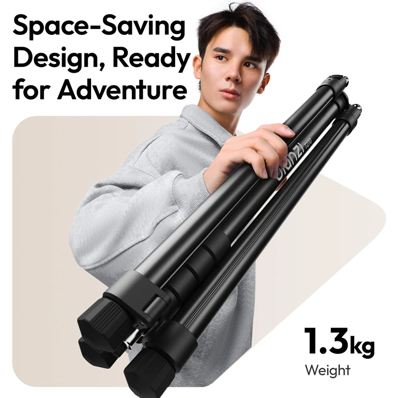 Ulanzi T270 2.7M Light Stand 6KG Load Foldable Tripod for Photograph Video Lights Cameras Livestream Vlog with Universal Mount
