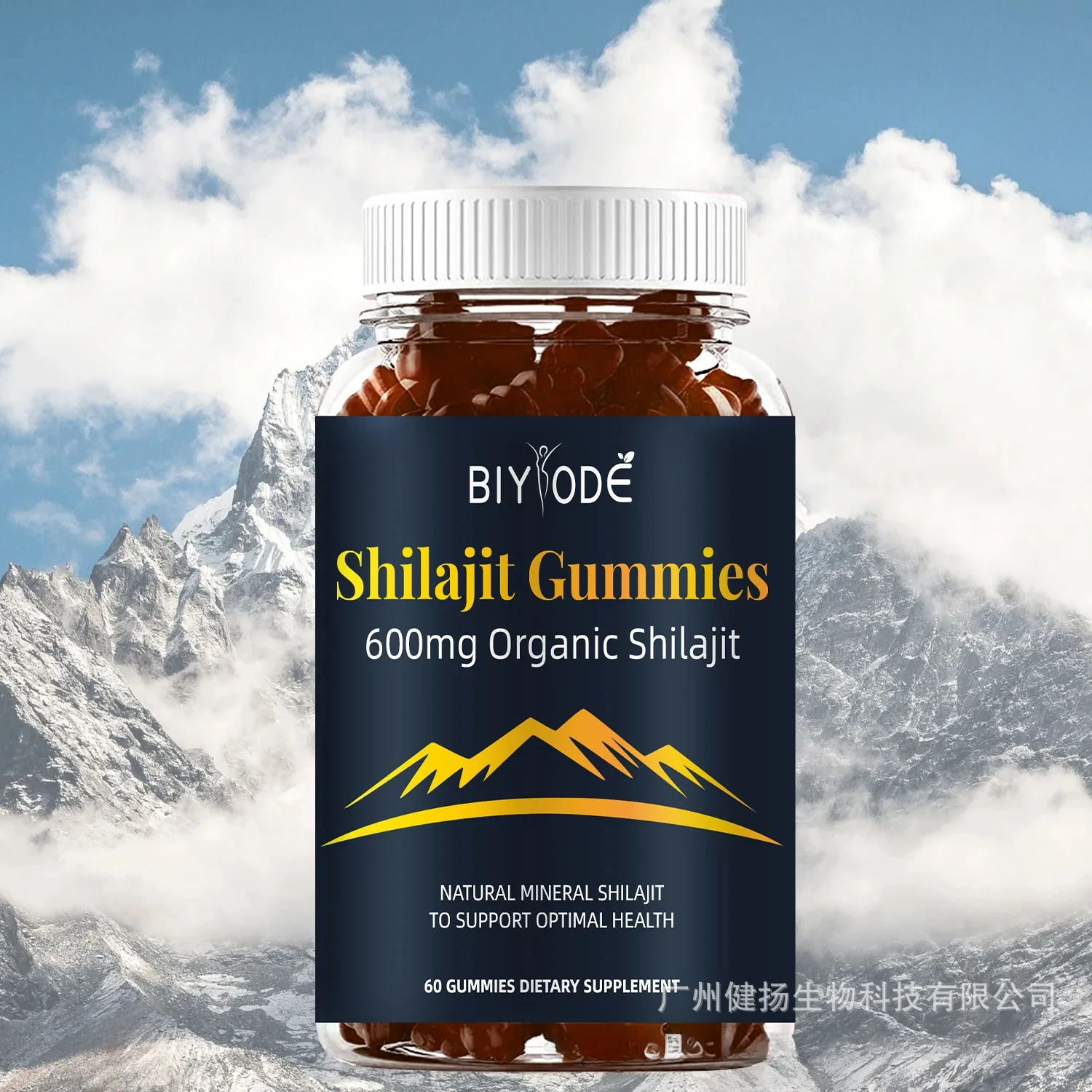 Pure Himalayan Shilajit 60 gummies natural fulvic acid shilajit resin supplements