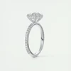 Classic 925 Sterling Sliver Engagement Wedding Promise Ring 8mm 2 Carat Round D-E Moissanite Finger Rings for Women Jewelry GRA 1